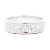 Image 1 : Platinum 1.00ctw Natural Princess Cut Diamond 5 Stone Ring, 5.75