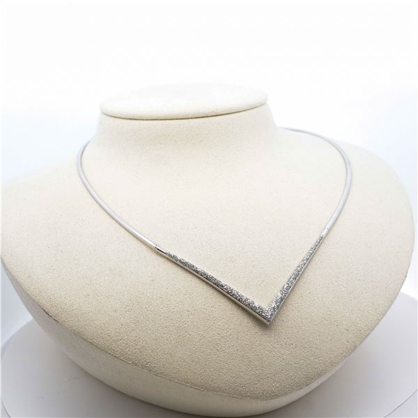 Estate 18K White Gold Italian Collar Necklace