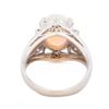 Image 4 : Pt900 2.27ct Natural Cabochon Opal & Diamond Filigree Ring, size 5