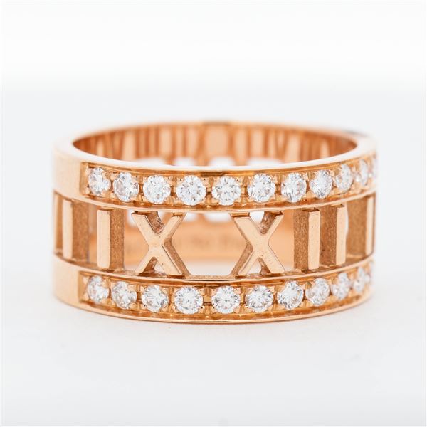 18K Rose Gold Tiffany & Co 0.60ctw Diamond Ring, Size 6