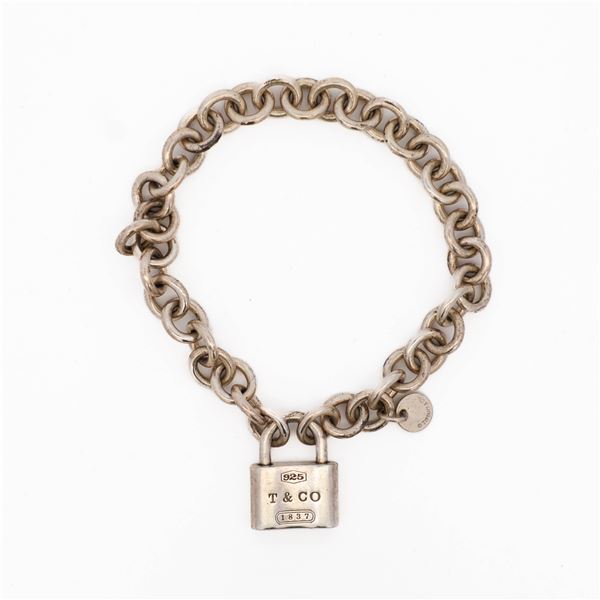 Tiffany & Co. 1837 Sterling Silver Lock Bracelet 7.5"