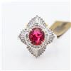 Image 1 : Plat. GIA Cert. 2.81ctw Thai Ruby & Diamond Ring