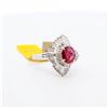 Image 2 : Plat. GIA Cert. 2.81ctw Thai Ruby & Diamond Ring