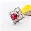 Image 4 : Plat. GIA Cert. 2.81ctw Thai Ruby & Diamond Ring