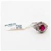 Image 5 : Platinum 1.00ct Ruby & 0.50ctw Natural Diamond Ring, Size 4