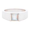 Image 3 : 18K White Gold Cartier Tank Moonstone Ring with Box Size 6.5