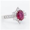 Image 2 : GIA Plat. 2.14ctw Thai Ruby & Diamond Ring, 6