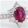 Image 4 : GIA Plat. 2.14ctw Thai Ruby & Diamond Ring, 6