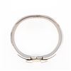 Image 2 : Hermes Click-Clack Enamel & Palladiumâ€‘Tone Hinged Bracelet, GM Size