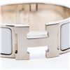 Image 3 : Hermes Click-Clack Enamel & Palladiumâ€‘Tone Hinged Bracelet, GM Size