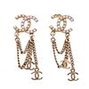 Image 2 : Chanel 2021 Goldâ€‘Tone, Costume Pearl & Rhinestone Charm Earrings w/Box