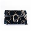 Image 1 : Gucci Super Mini GG Blue Velvet Dionysus Bag