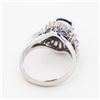 Image 4 : Platinum 1.51ct Sapphire & .67ctw Natural Diamond Ballerina-Cluster Ring, 5