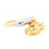 Image 3 : Vintage 18K Gold Twoâ€‘Tone Dragon Motif Diamond Ring, Size 7.5