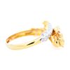 Image 4 : Vintage 18K Gold Twoâ€‘Tone Dragon Motif Diamond Ring, Size 7.5
