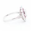 Image 3 : Pt950 Art Deco Style 1.28ctw/1.07ctr RBC & .95ctw Ruby Ring, 6.25