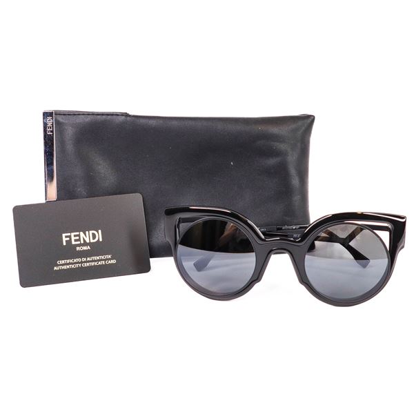 FENDI FF0137/S 4928 140 Cat-Eye Acetate & Metal Sunglasses w/Polycarbonate Lenses