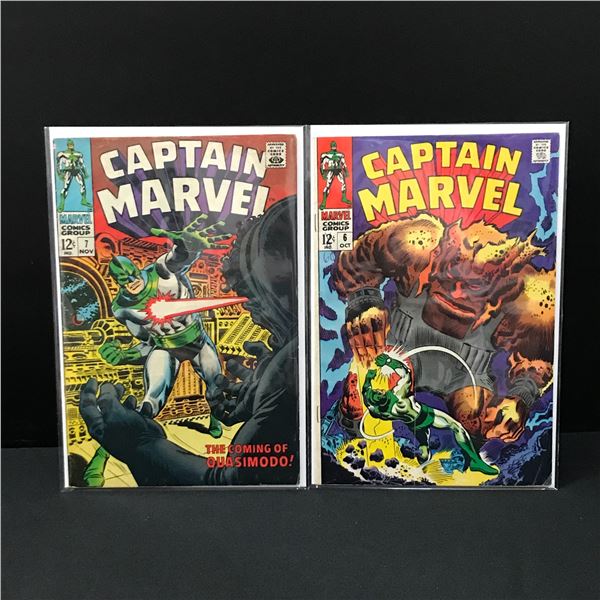 LOT OF 2 CAPTAIN MARVEL COMICS