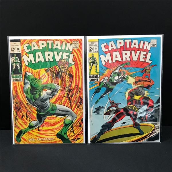 LOT OF 2 CAPTAIN MARVEL COMICS