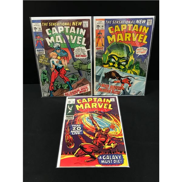 LOT OF 3 CAPTAIN MARVEL COMICS