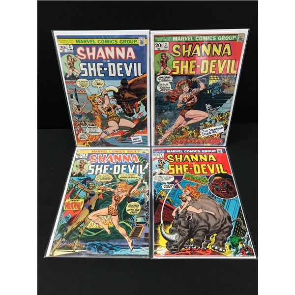 LOT OF 4 SHANNA THE SHE-DEVIL COMICS (MARVEL COMICS)