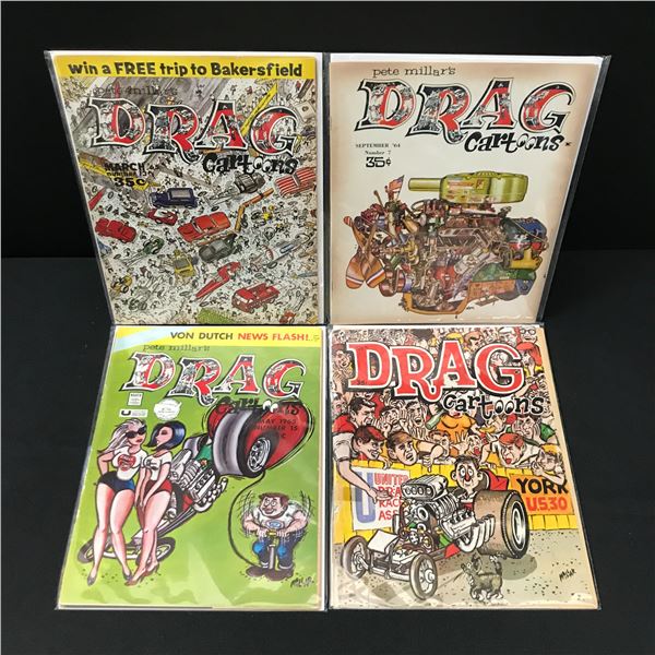 LOT OF 4 DRAG CARTOONS COMICS