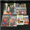 Image 1 : LOT OF VINTAGE POSTERS BOOKS AND RECORD
