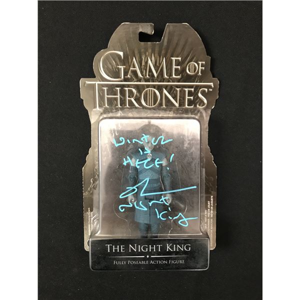 RICHARD DRAKE SIGNED THE NIGHT KING ACTION FIGURE FROM GAME OF THRONES - JSA AND WWOC COA