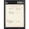 Image 1 : PETE ROSE DUAL SIGNED OFFICIAL BANNED FROM BASEBALL DOCUMENT - BECKETT ENCASED