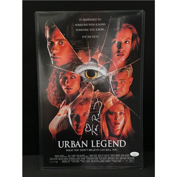 TARA REID SIGNED URBAN LEGENDS MOVIE POSTER JSA AND WWOC COA
