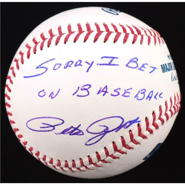 PETE ROSE SIGNED `SORRY I BET ON BASEBALL`BASEBALL JSA COA