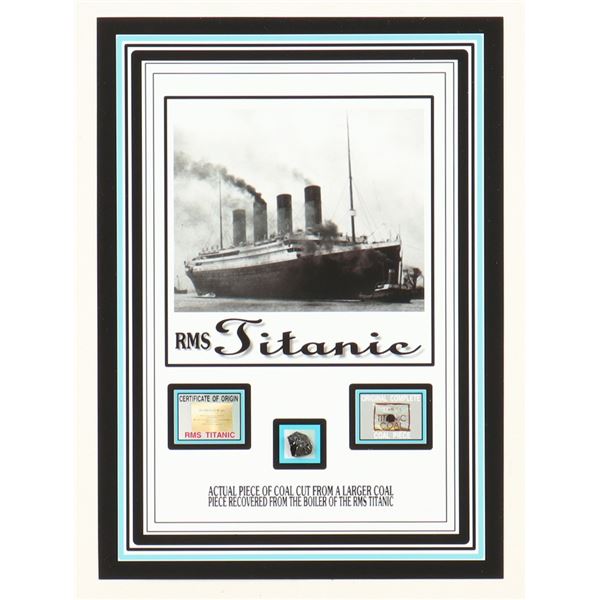 Authentic Coal From Titanic Wreckage on 5.5x7.5 Photo (The Zone)