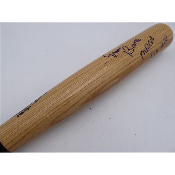 ERNIE BANKS SIGNED BASEBALL BAT BECKETT COA