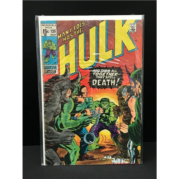 MARVEL COMICS NO.139 MANY FOES HAS THE HULK