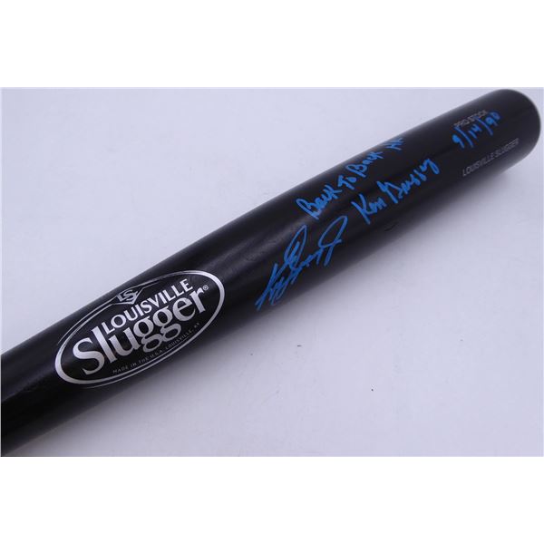 KEN GRIFFEY JR AND KEN GRIFFEY SR SIGNED BASEBALL BAT BECKETT COA