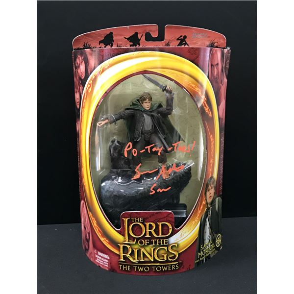 SEAN ASTIN SIGNED AND INSCRIBED LORD OF THE RINGS ACTION FIGURE - PSA AND WWOC COA
