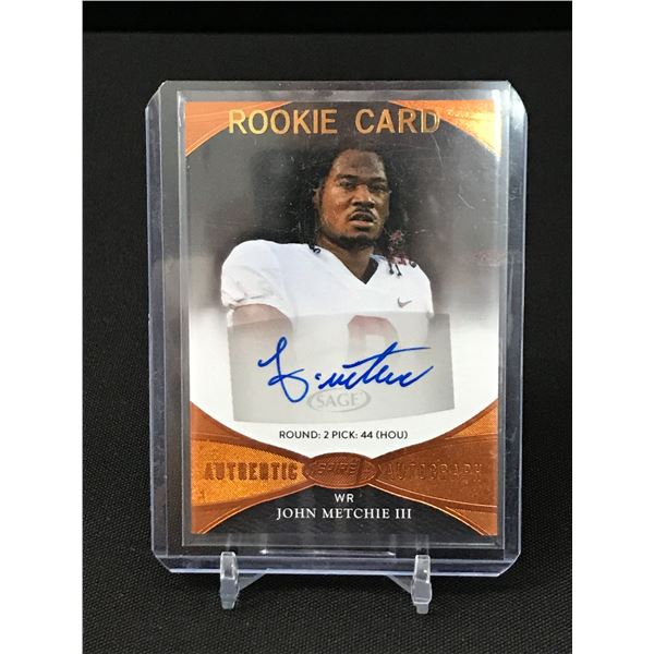 JOHN METCHIE III SIGNED ROOKIE CARD