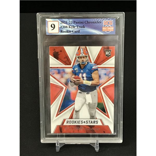 2021-22 PANINI CHRONICLES KYLE TRASK ROOKIE CARD - GCG GRADE 9