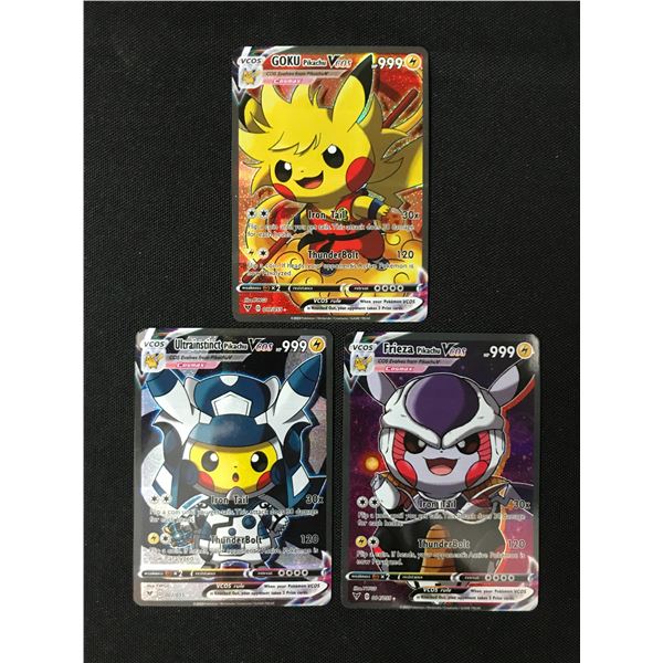 LOT OF 3 POKEMON PIKACHU CHARACTER CARDS