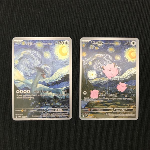 LOT OF 2 POKEMON STARRY NIGHT CARDS