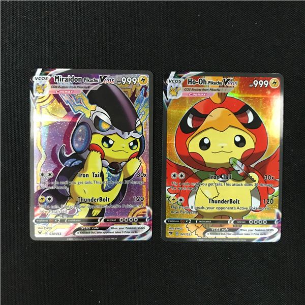 LOT OF 2 POKEMON PIKACHU CARDS
