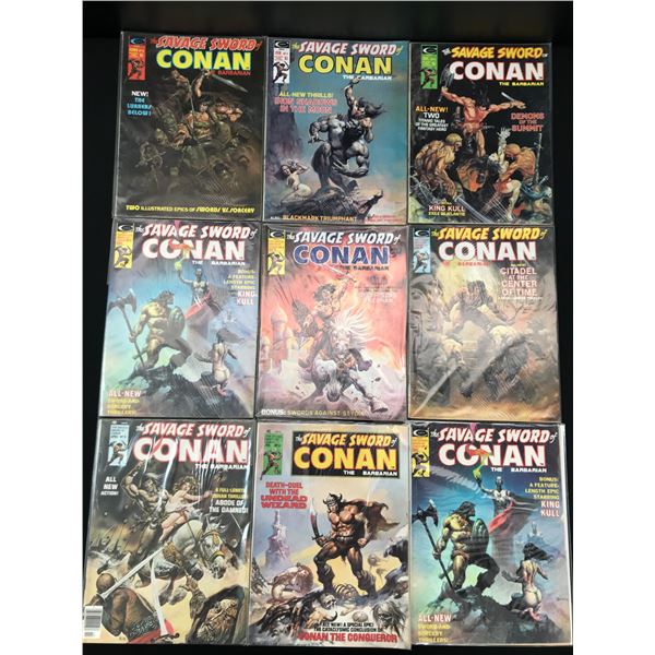 LOT OF 9 CONAN COMICS (CURTIS COMICS)