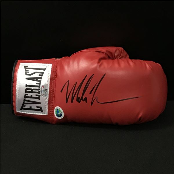 MIKE TYSON SIGNED BOXING GLOVE WWOC AND FITERMAN COAS