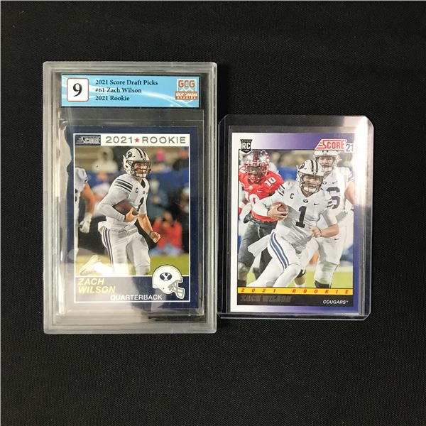 LOT OF 2 ZACK WILSON ROOKIE CARDS