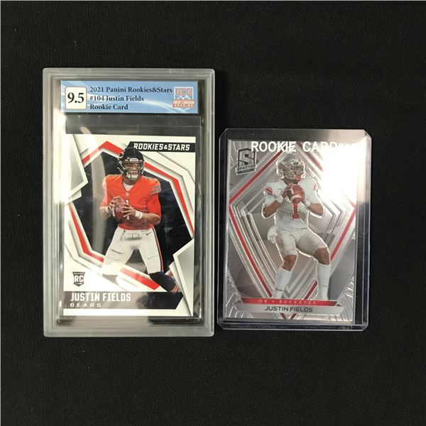 LOT OF 2 JUSTIN FIELDS ROOKIE CARDS