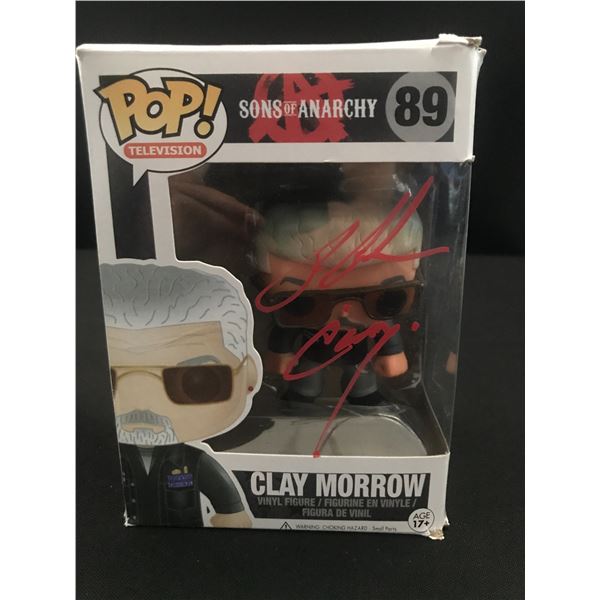 RON PEARLMAN SIGNED AND INSCRIBED `CLAY` FUNKO POP! WWOC COA