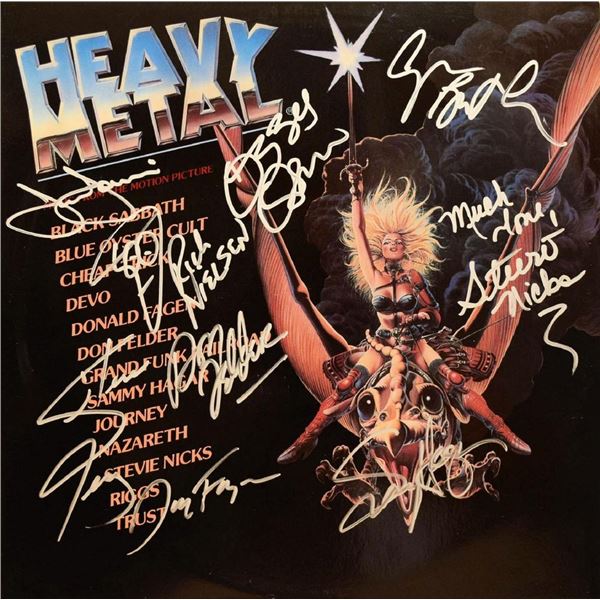 Band Signed Heavy Metal the movie album