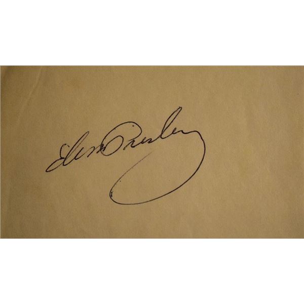 Elvis Presley signature slip