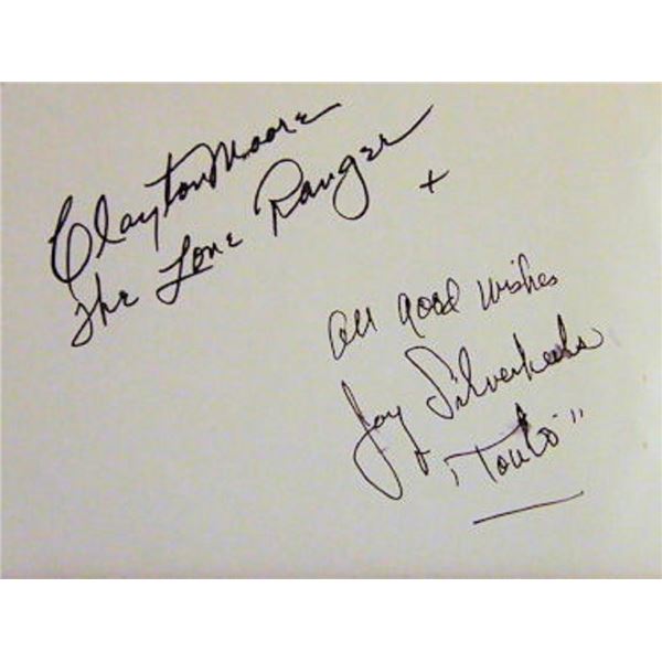 The Lone Ranger Clayton Moore signature slip