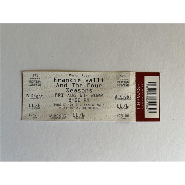 Frankie Valley And The Four Seasons concert ticket